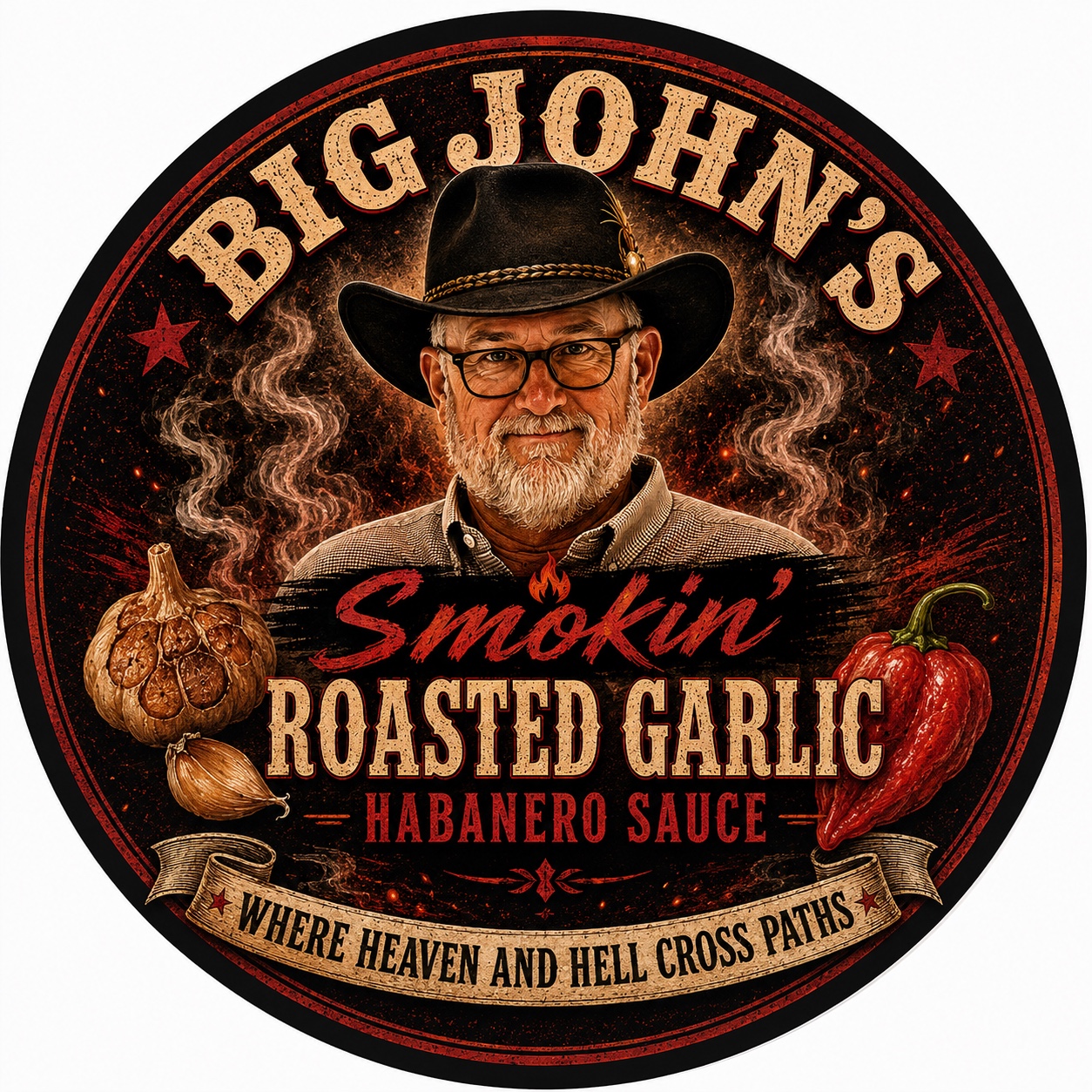 Roasted Garlic Habanero label