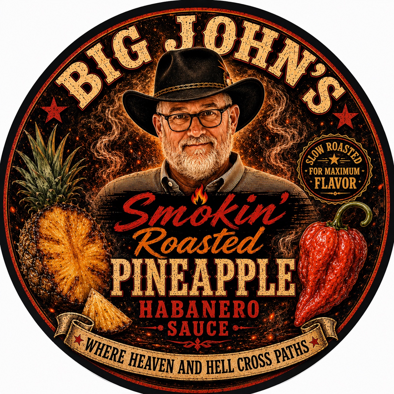 Roasted Pineapple Habanero label