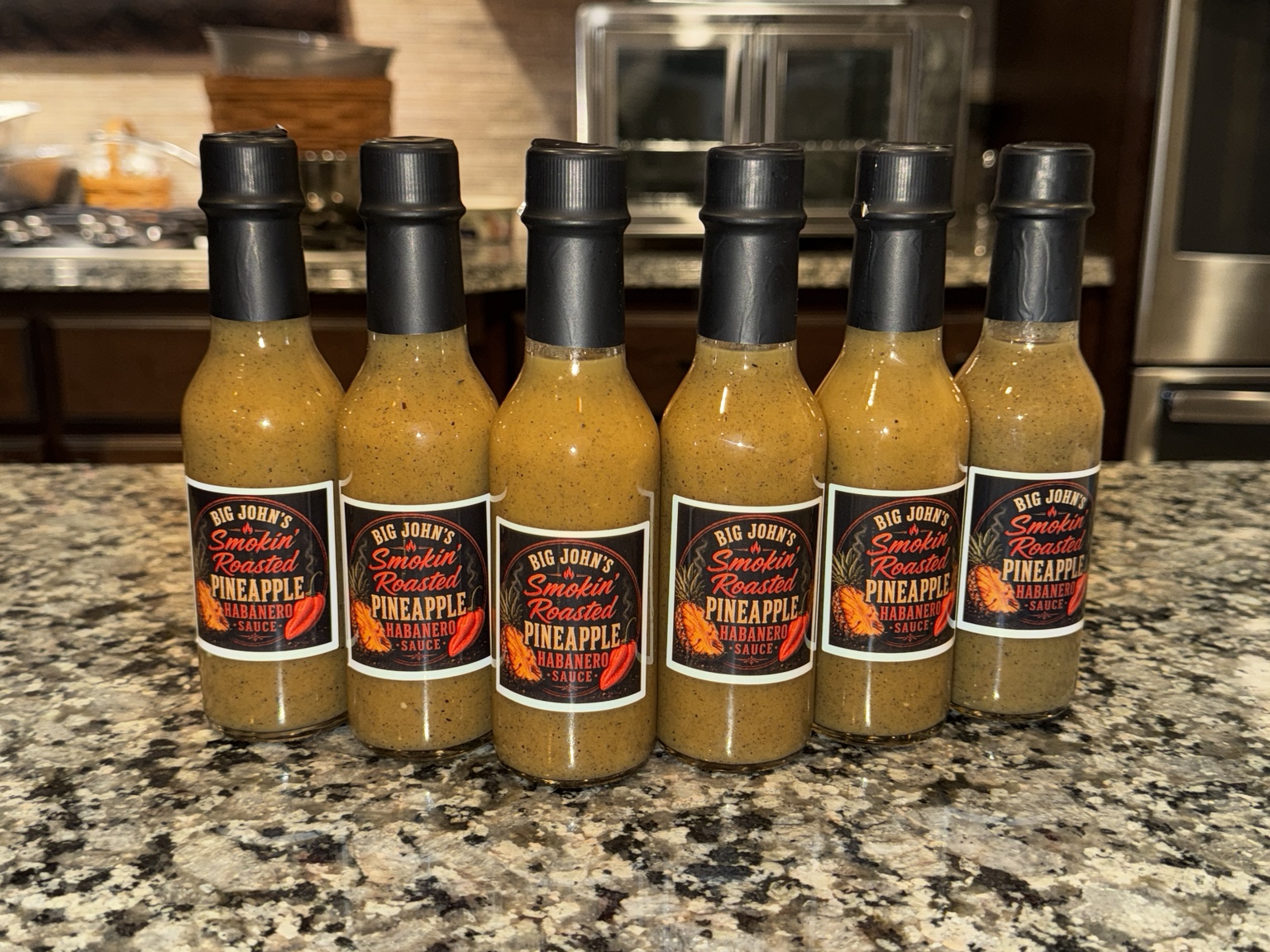 Smokin' Roasted Pineapple Habanero Sauce bottles